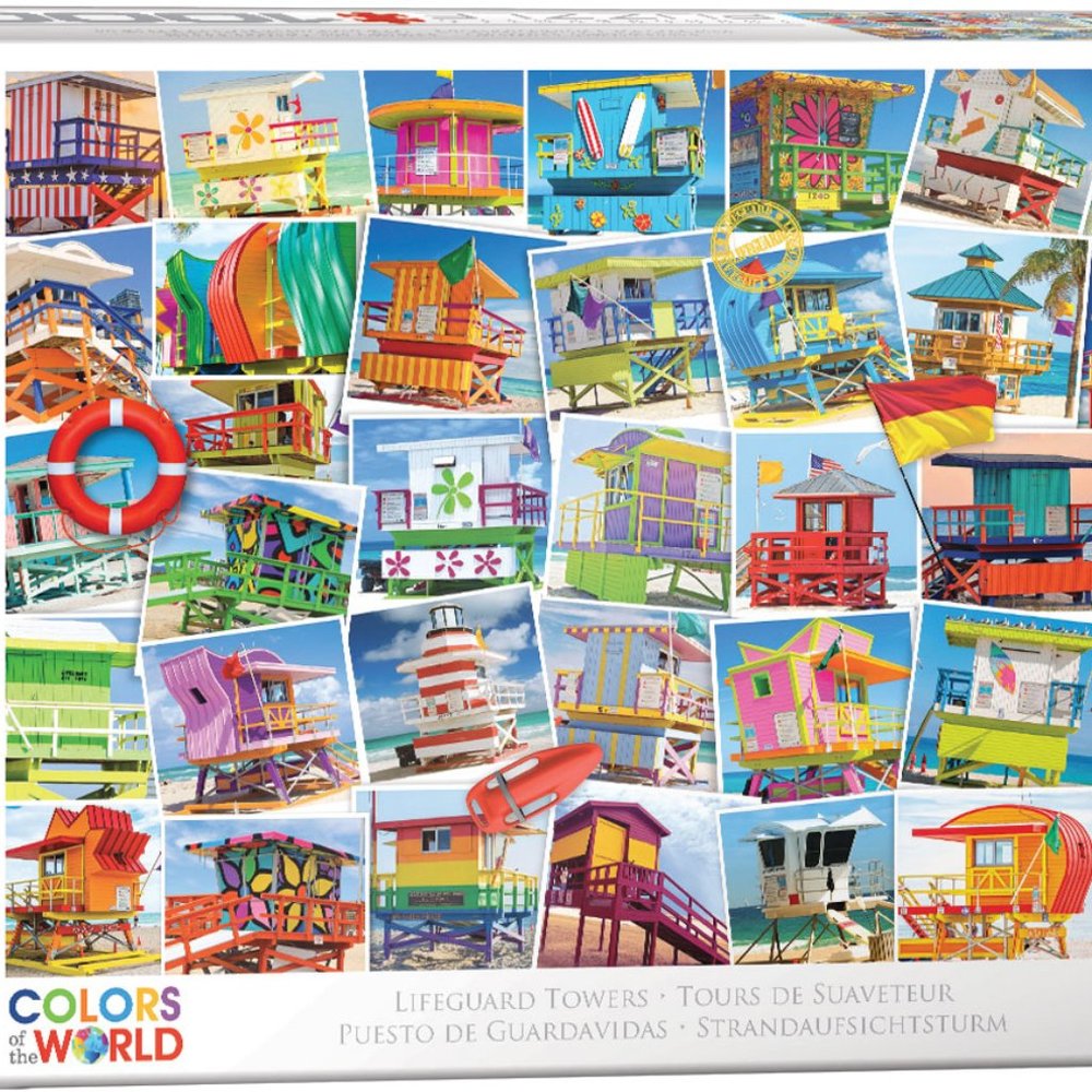 Eurographics Lifeguard Towers 1000-Piece Puzzle